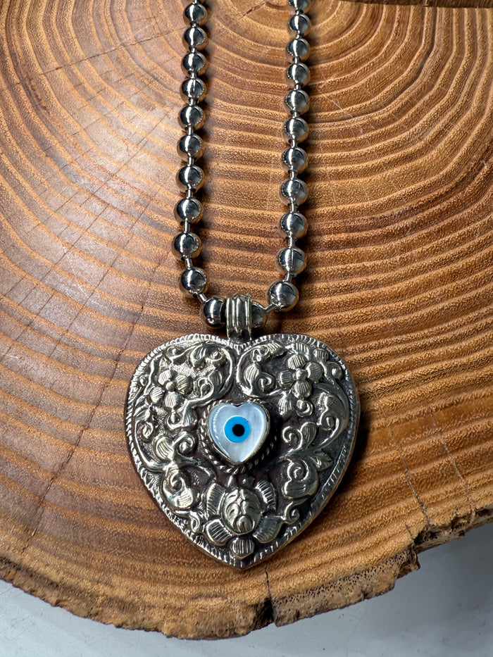 Belle Via Jewelry One-Of-A-Kind (All Seeing Eye) Heart Necklace