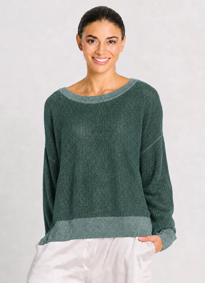 Planet Metallic Mini Seed Stitch Sweater