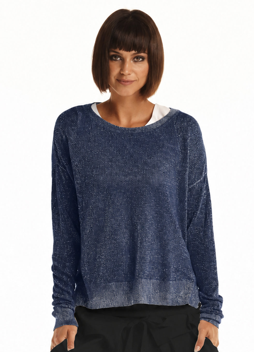 Planet Metallic Mini Seed Stitch Sweater