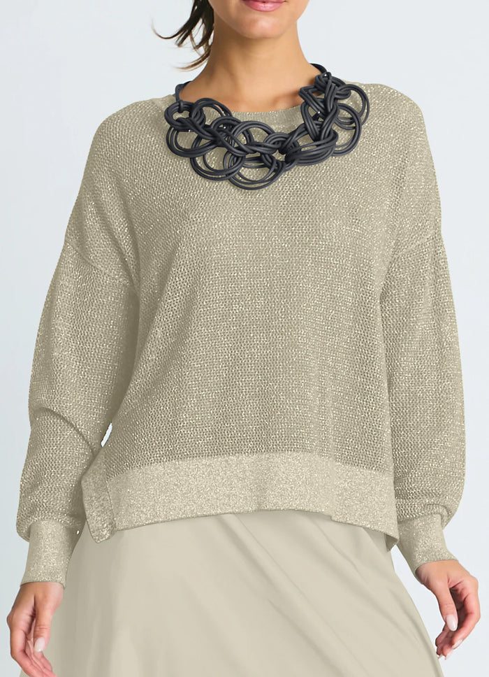 Planet Metallic Mini Seed Stitch Sweater