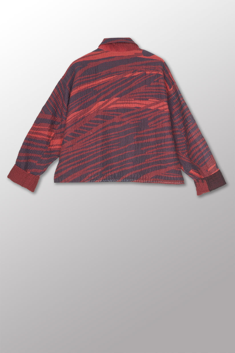 Mieko Mintz Magma & Ombre Kantha Lapeled Short Jacket