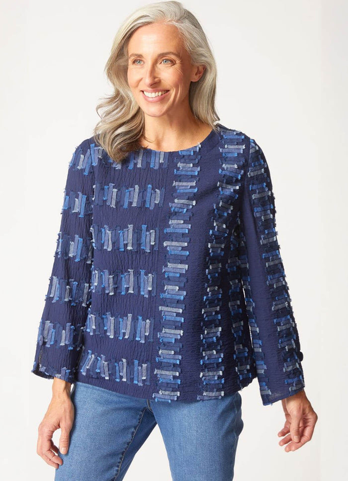 Habitat Embroidered Cotton Button Back Pullover