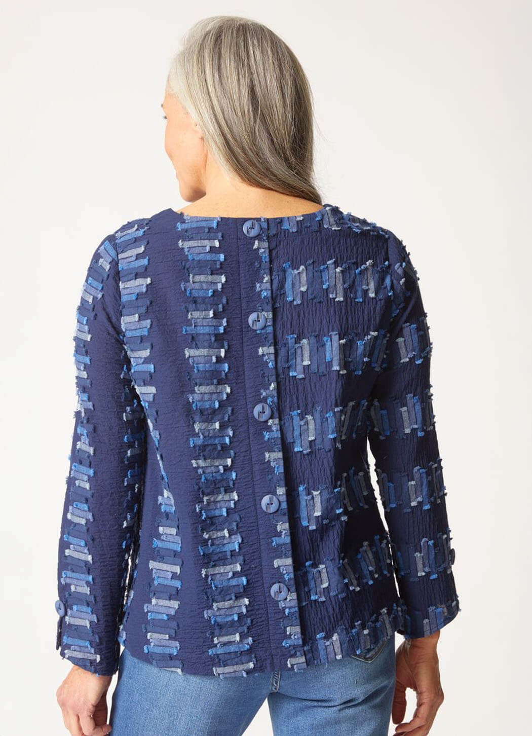 Habitat Embroidered Cotton Button Back Pullover
