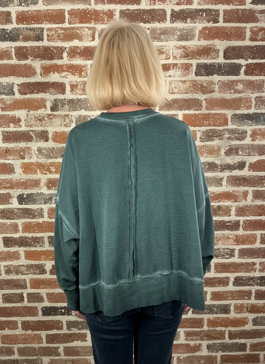 I Love Linen Star Patch Sweatshirt