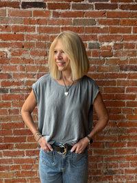Suzy D Lorenzo Linen Jersey Mixed Tee