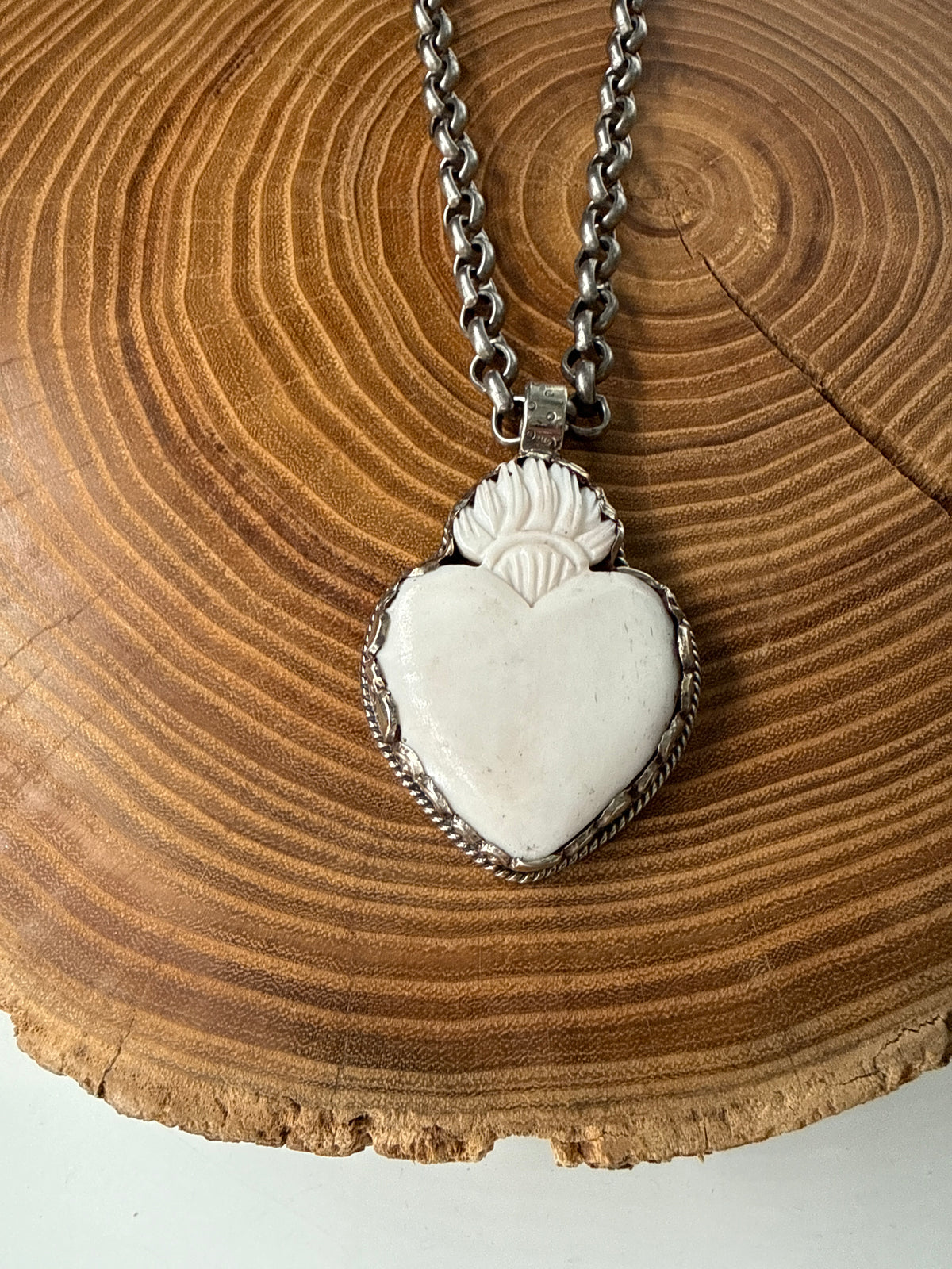 Belle Via Jewelry One-Of-A-Kind Exclusive Sacred Heart Necklace