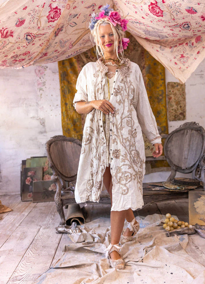 Magnolia Pearl Leola Embroidered Smock Coat
