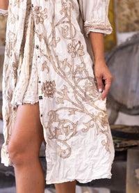 Magnolia Pearl Leola Embroidered Smock Coat