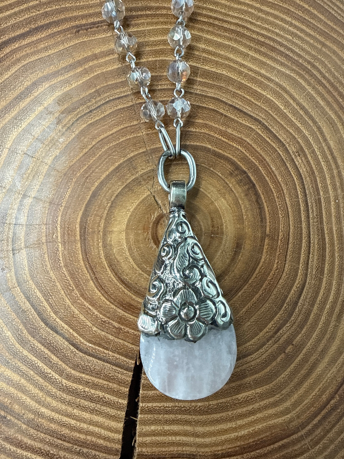 Belle Via Jewelry One-Of-A-Kind Signature Rose Quartz Necklace