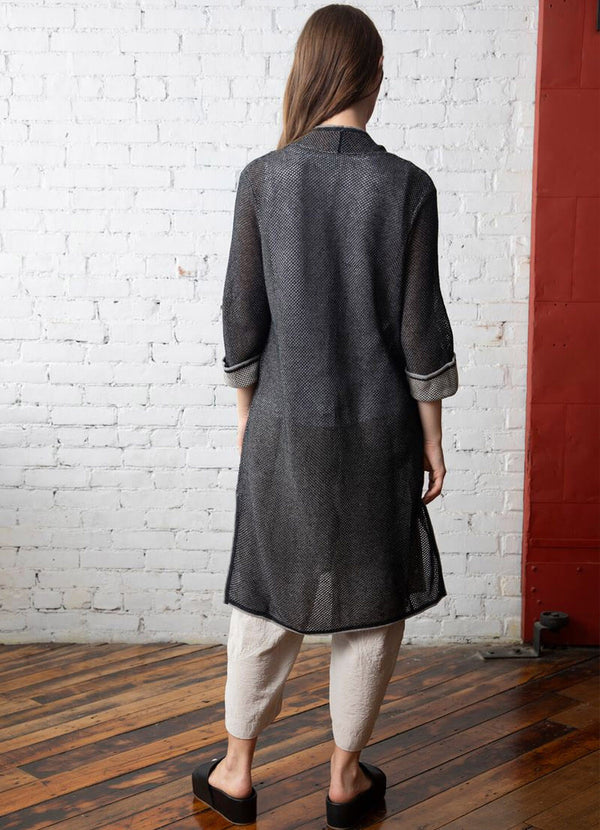 Olivia Reversible Mesh Stitch Duster
