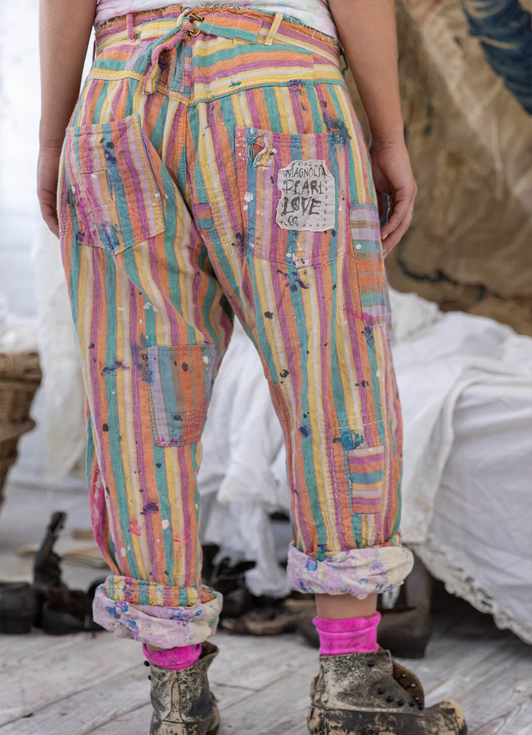 Magnolia Pearl Striped Miner Pants