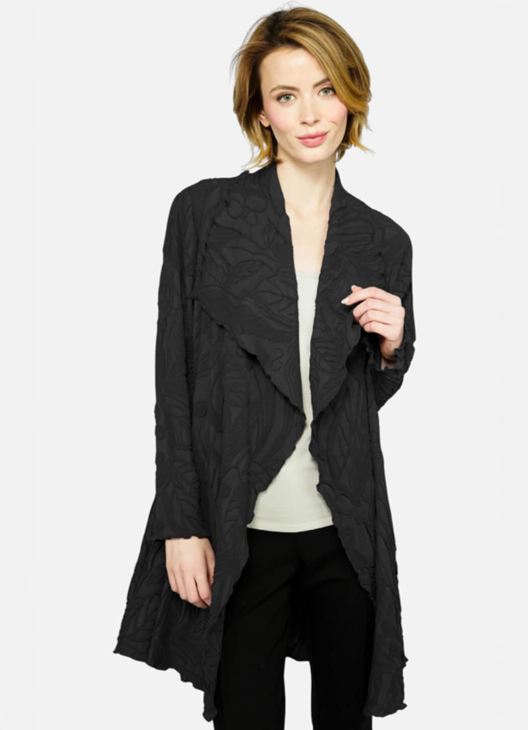 Olivia Sculpted Waterfall Duster