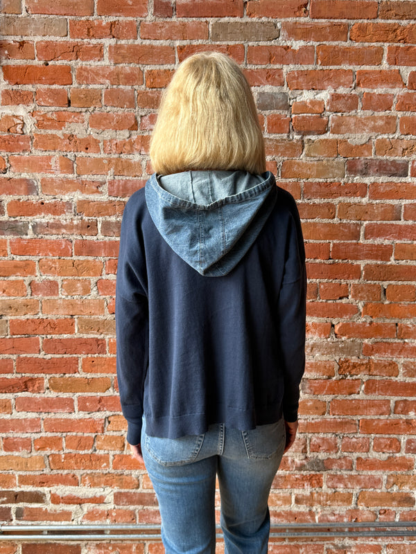 J. Society Denim Pocket Hoodie