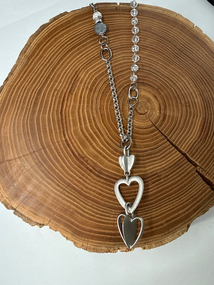 Belle Via Jewelry One-Of-A-Kind Exclusive Triple Heart Necklace