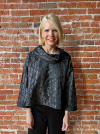 Olivia Jacquard Crescent Cowl