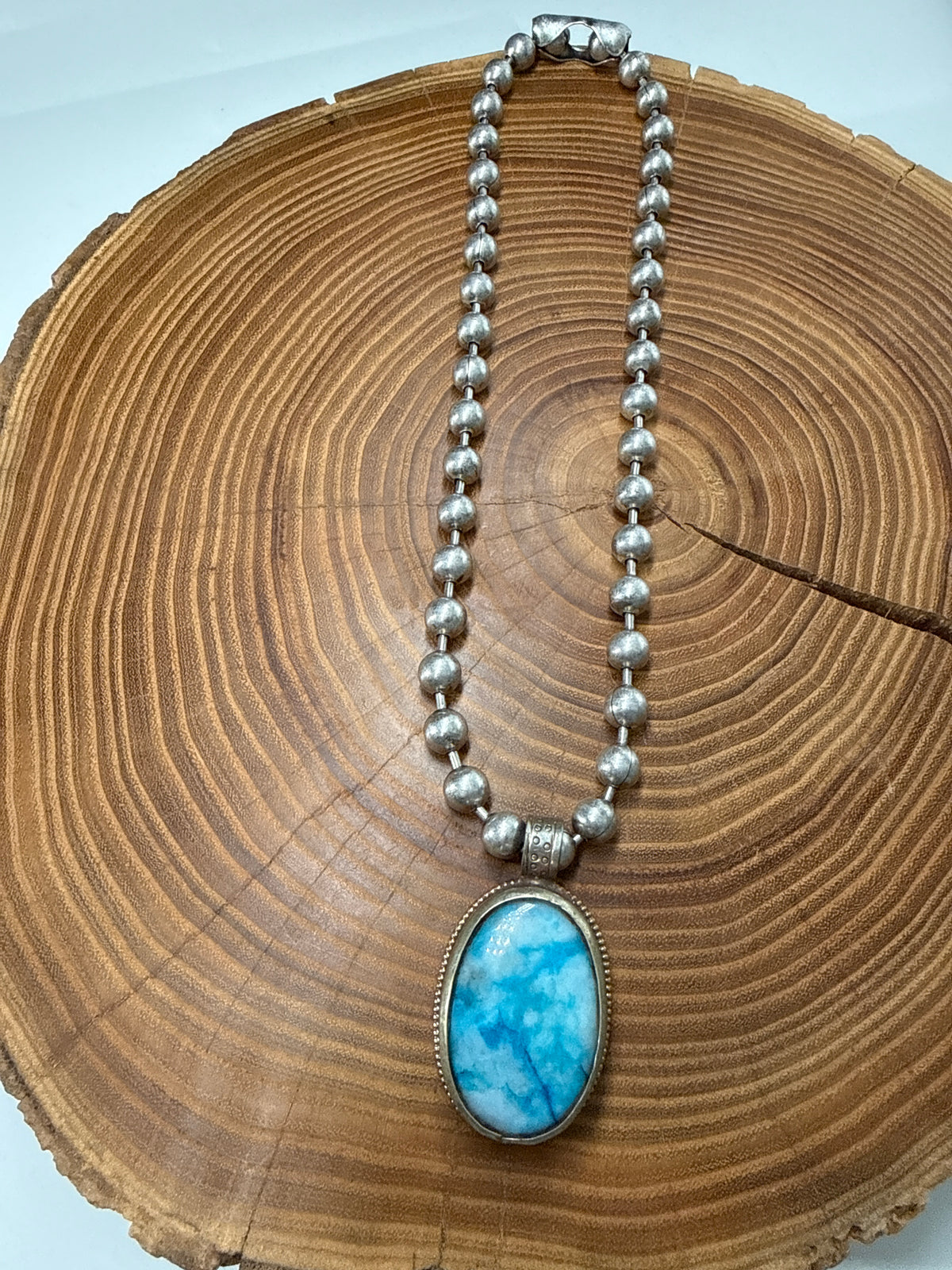 Belle Via Jewelry One-Of-A-Kind Signature Larimar Stone Necklace