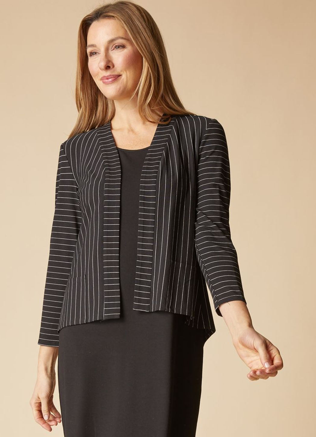 Habitat Travel Knit Stripe Open Front Jacket