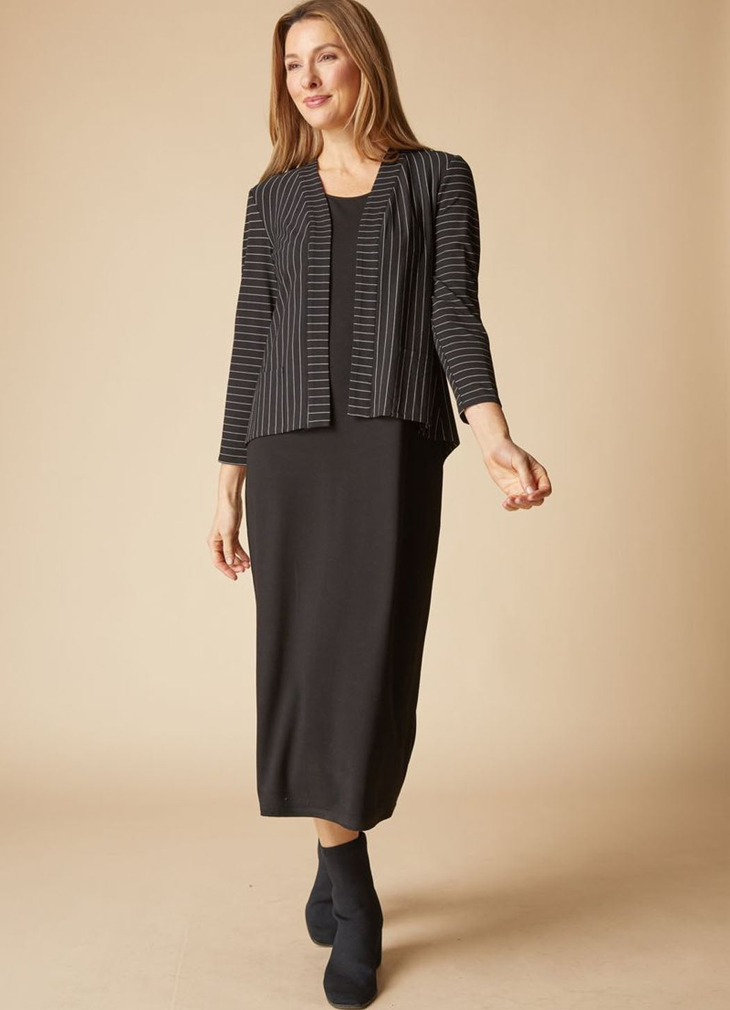 Habitat Travel Knit Stripe Open Front Jacket