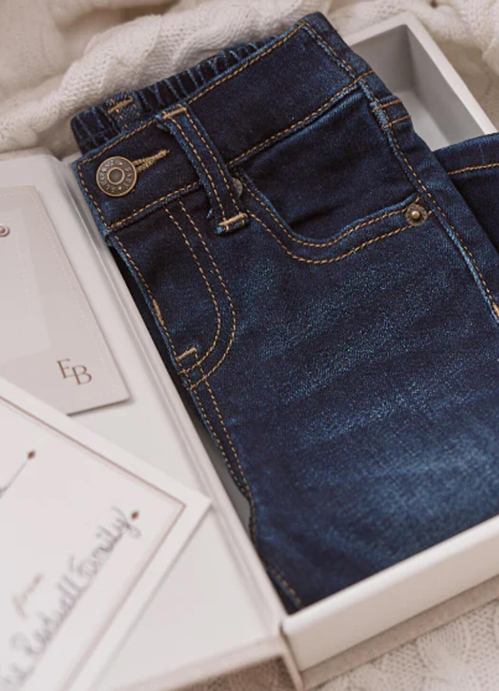 Elegant Baby My First Jeans With Gift Box – Details Direct