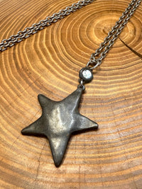 Belle Via Jewelry Hammered Star Necklace