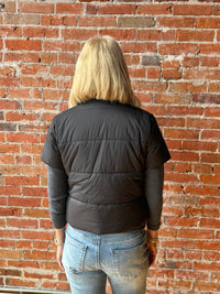 J. Society Short Sleeve Front Zip Puffer
