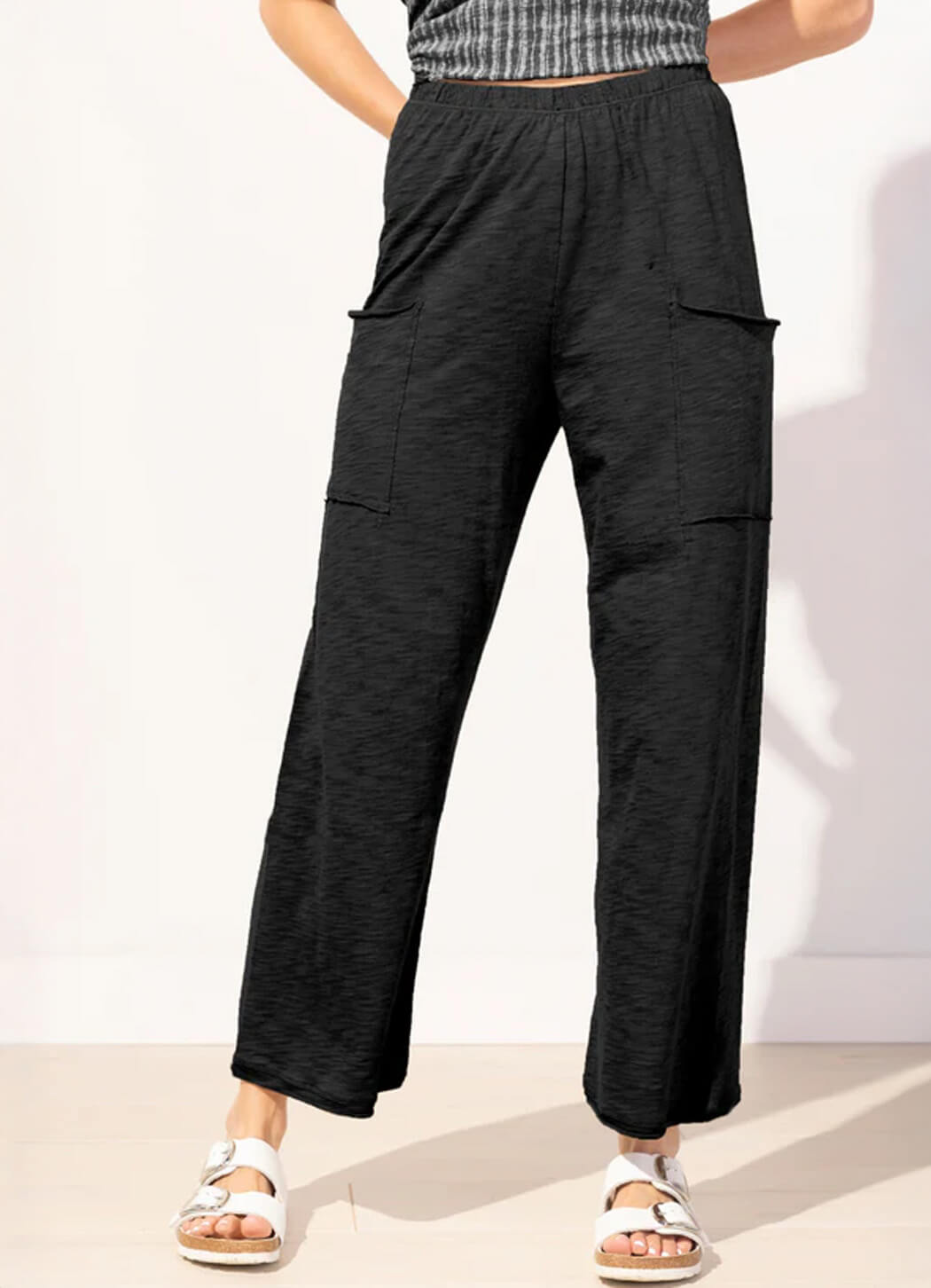 Escape Cotton Slub Pocket Flood Pant