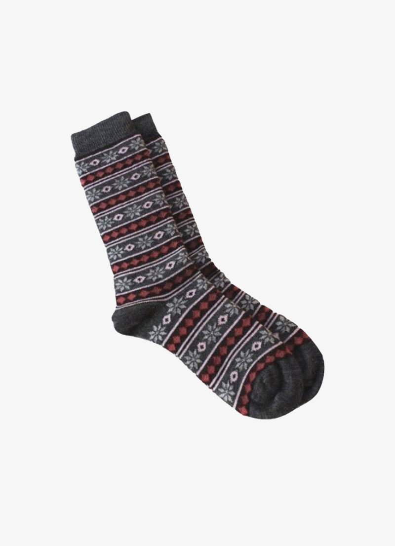 Tey Art Alpaca Fair Isle Stripe Socks