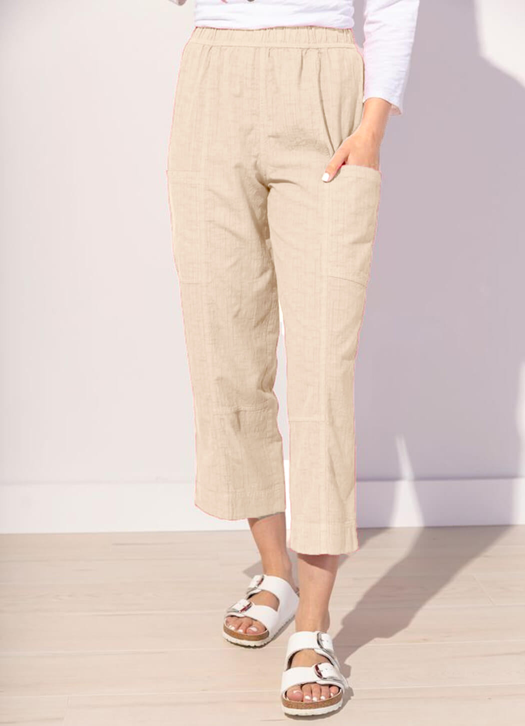 Escape Vista Washed Cotton Tapered Crop Pant
