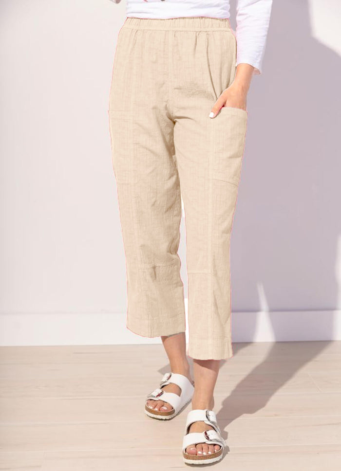 Escape Vista Washed Cotton Tapered Crop Pant