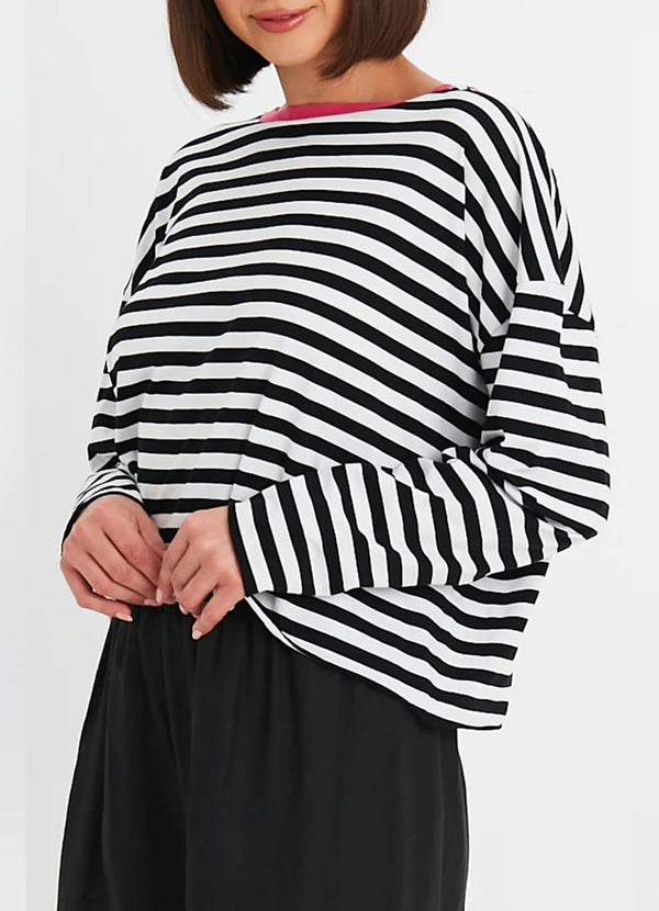 Planet Striped Mini Boxy Tee