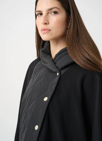 Joseph Ribkoff Sweater Knit Quilted Poncho Jacket