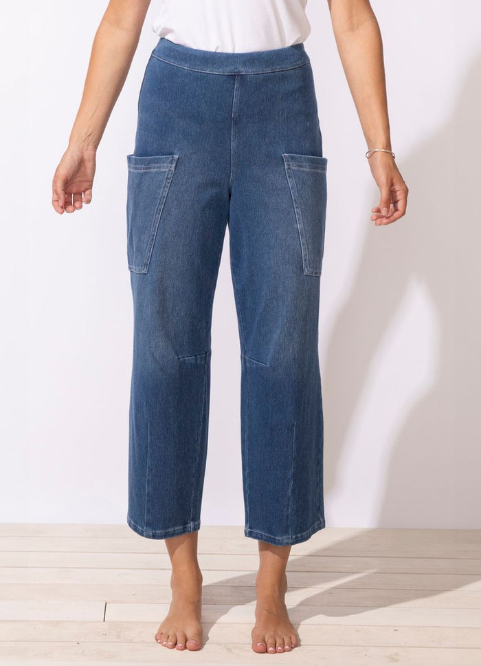 Escape Knit Denim Flood Jean
