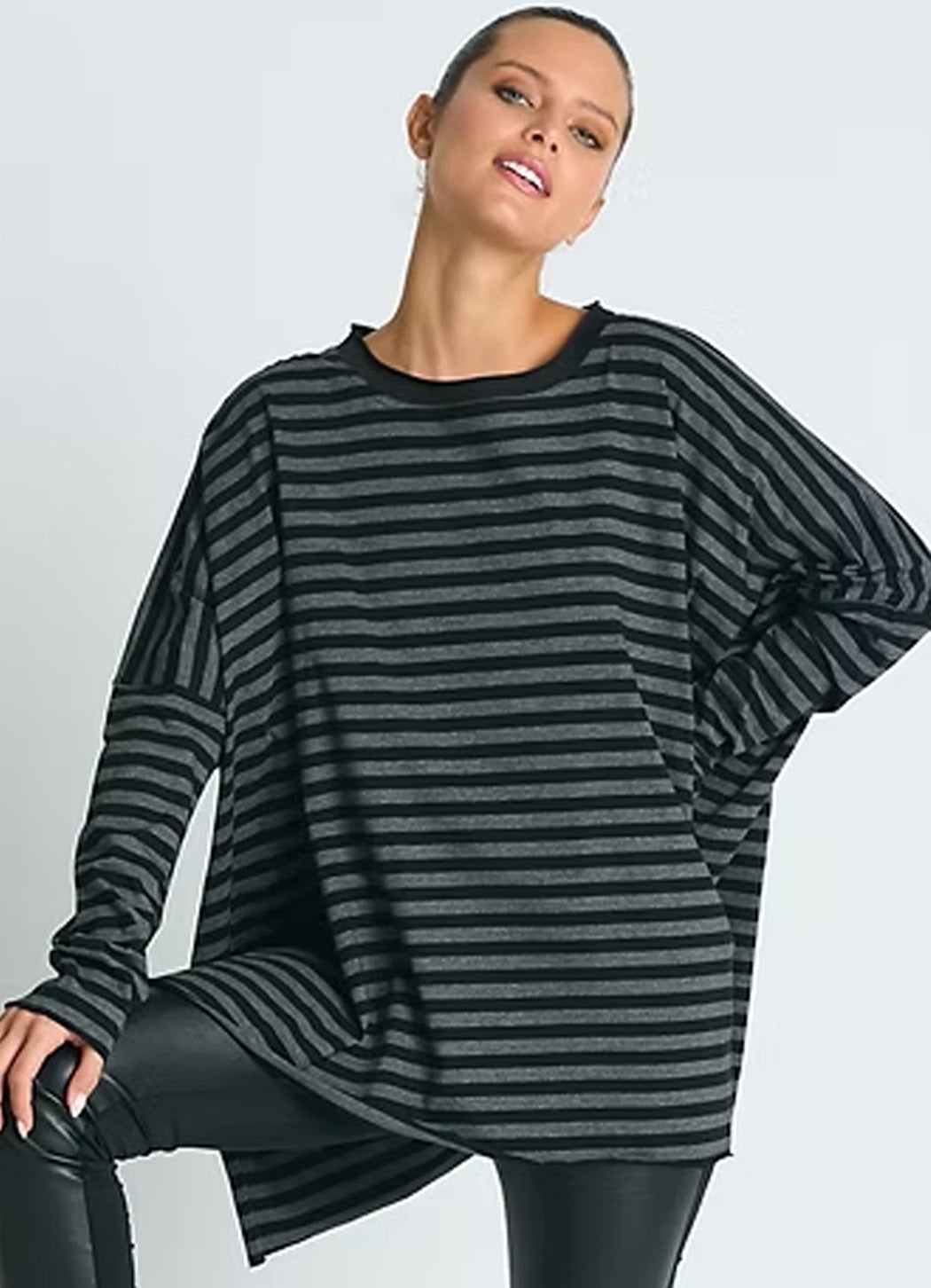 Planet Striped Oversized Crew