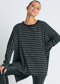 Planet Striped Oversized Crew