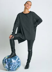 Planet Striped Oversized Crew