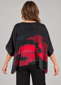 Cocoon Silk Top with Overlay