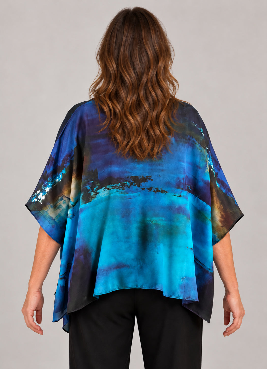 Cocoon Silk Top with Overlay
