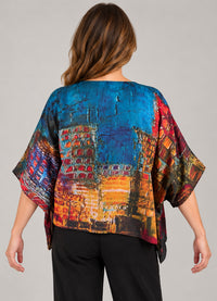 Cocoon Silk Top with Overlay