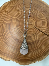 Belle Via Jewelry One-Of-A-Kind Signature Rose Quartz Necklace