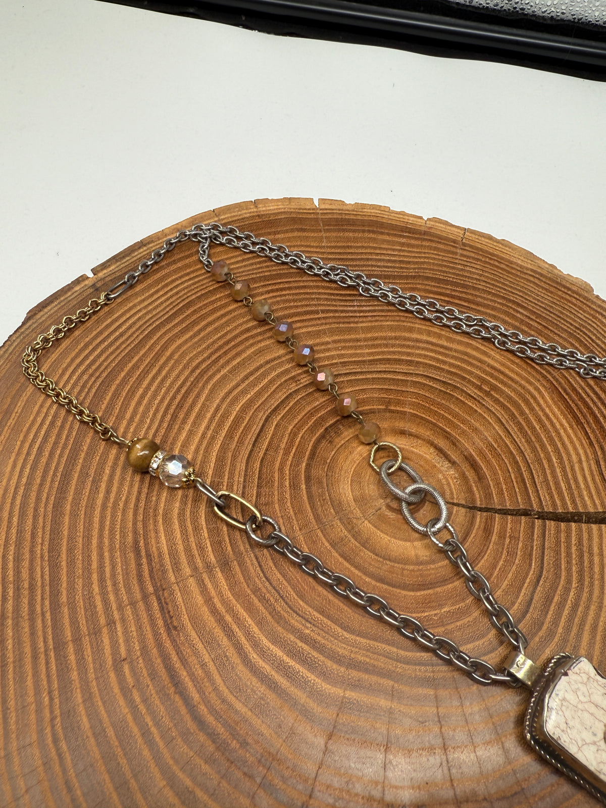 Belle Via Jewelry One-Of-A-Kind Howlite Stone Necklace