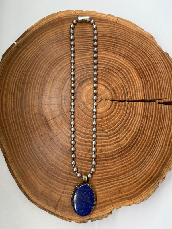 Belle Via Jewelry One-Of-A-Kind Exclusive Lapis Stone Necklace
