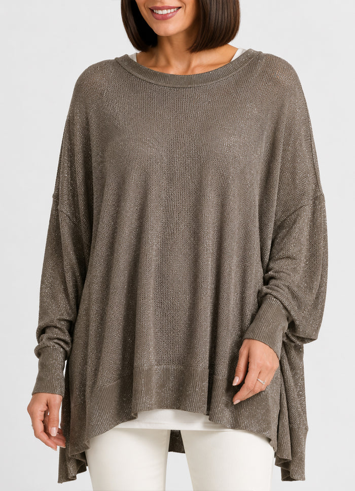 Planet Metallic Seed Stitch Sweater