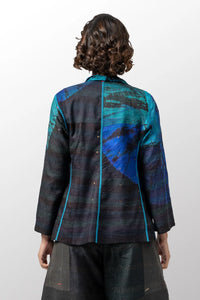 Mieko Mintz Tie Dye Circle Shibori Kantha Short Jacket