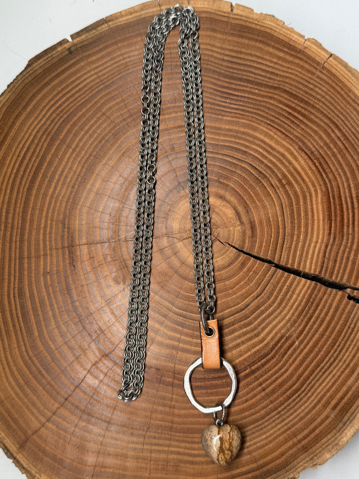 Belle Via Jewelry Leather "Francis" Necklace