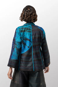Mieko Mintz Tie Dye Circle Shibori Kantha Short Jacket