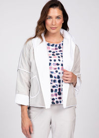 Olivia Reversible Taffeta Shawl Jacket