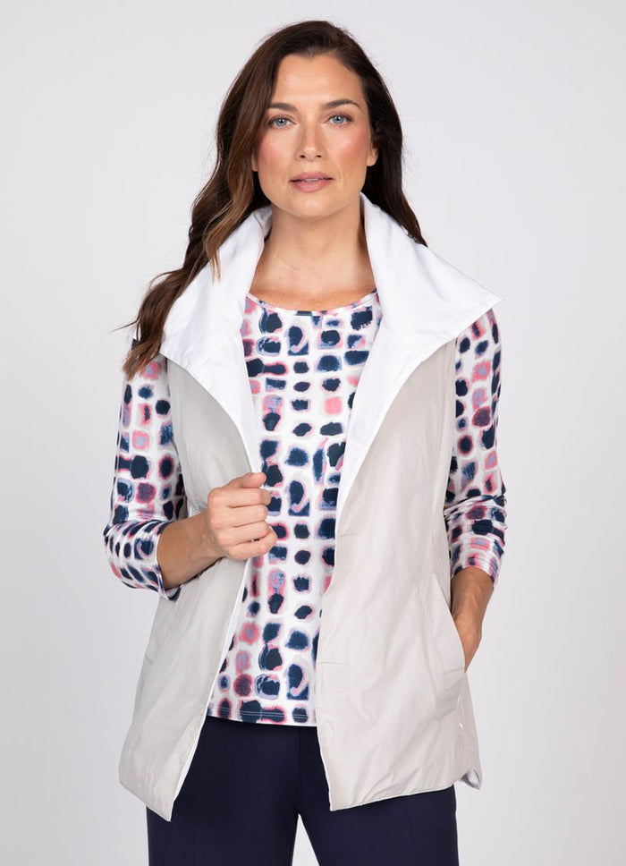 Olivia Reversible Taffeta Magnetic Vest