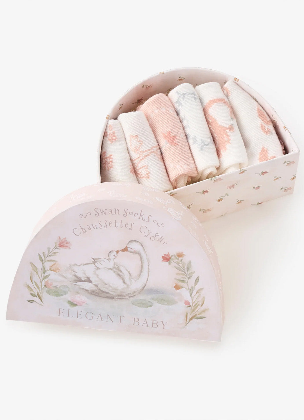 Elegant Baby Swan Lake Socks - 6 Pack