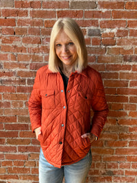 J. Society Nylon Quilted Shirt Jacket