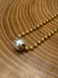 Belle Via Jewelry Small Ball Chain Tube Necklace